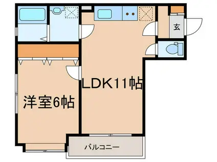 メゾンドゥ目白(1LDK/1階)の間取り写真