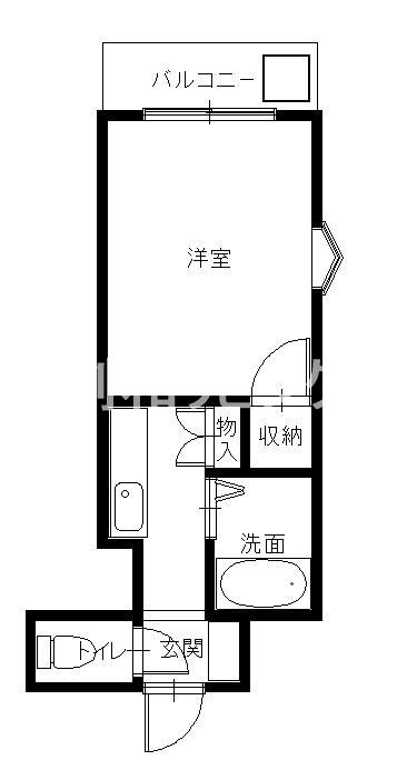 メゾンエスポワール家野町(1K/3階)の間取り写真