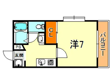 ハイツ・ローズマリー(1K/1階)の間取り写真