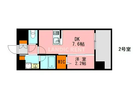 LANDIC O3152(1DK/5階)の間取り写真