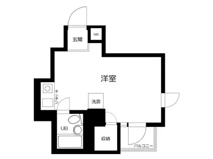ダイヤハイツ千駄木(ワンルーム/7階)の間取り写真