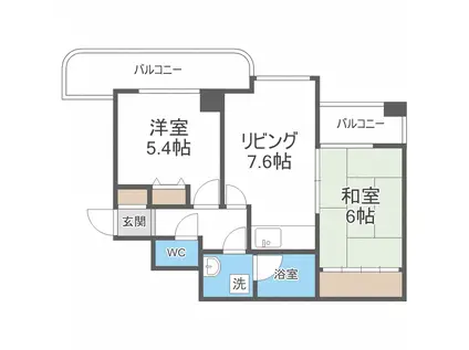 エスティ32(2DK/7階)の間取り写真