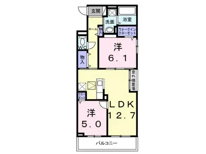 サンリットII(2LDK/1階)の間取り写真