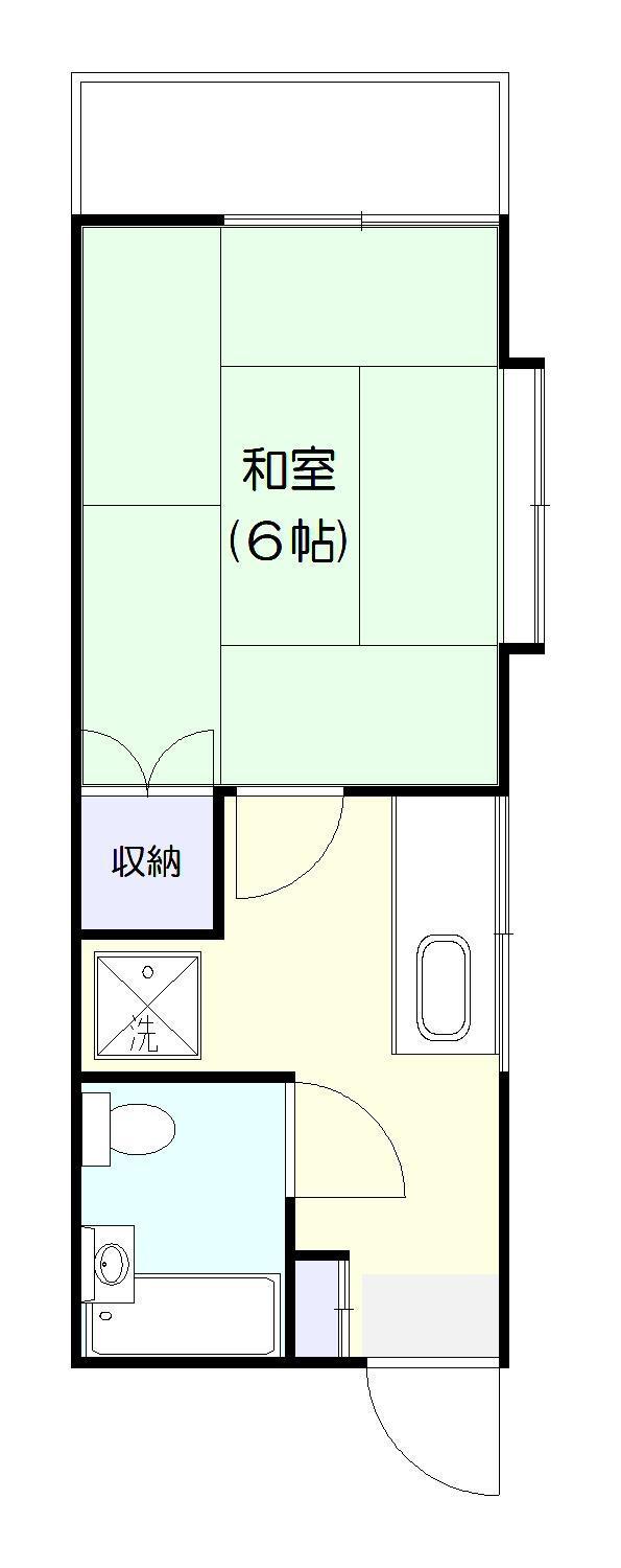グリーンハイツ青木(1K/2階)の間取り写真