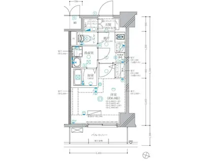 ディアレイシャス東別院IV(1K/10階)の間取り写真
