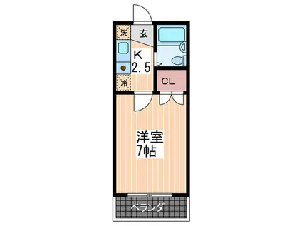 リバージュ山下(1K/3階)の間取り写真