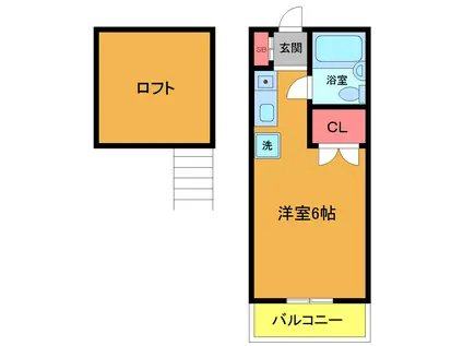 グリーンモア(ワンルーム/1階)の間取り写真