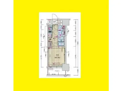 プレサンス扇町駅前(1K/10階)の間取り写真