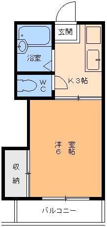 大瀬戸ビル(1K/4階)の間取り写真