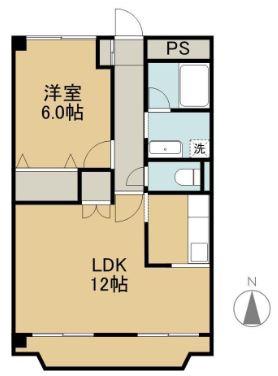 リポーズヴィラ(1LDK/2階)の間取り写真