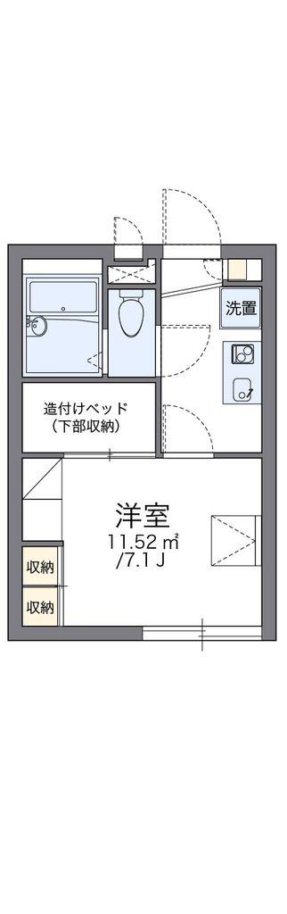 レオパレスシャルマン(1K/1階)の間取り写真