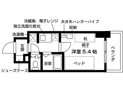 キャンパスヴィレッジ大阪近大前(1K/9階)の間取り写真