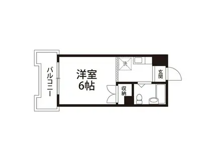 Mヒルズ本町(1K/3階)の間取り写真