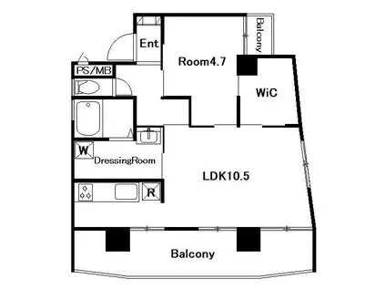 大良ビル(1LDK/3階)の間取り写真