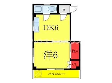 武藤マンション(1DK/2階)の間取り写真