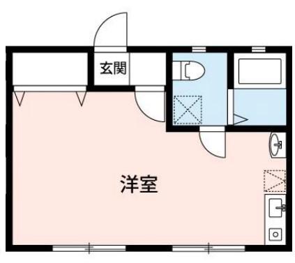 DOMETAMAM棟(ワンルーム/1階)の間取り写真