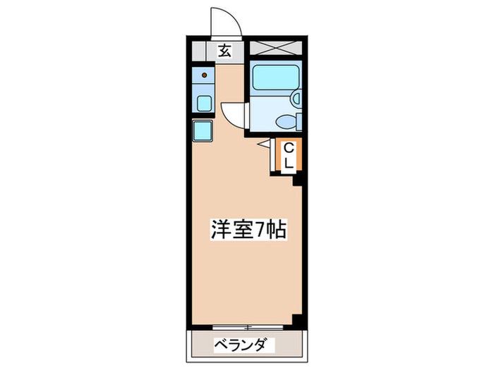コーポグラフテック茅ヶ崎A(ワンルーム/3階)の間取り写真