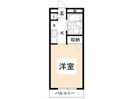 ハイツ・トーン(1K/3階)の間取り写真