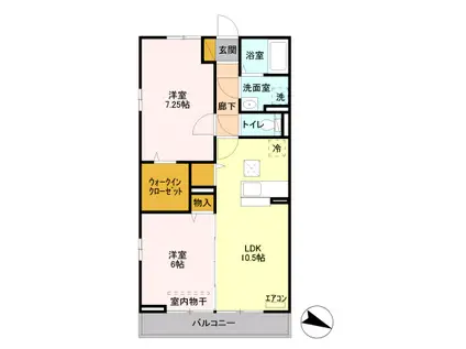 マリアージュ(2LDK/1階)の間取り写真