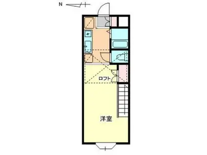 アルバニー大和田パートI(1K/2階)の間取り写真