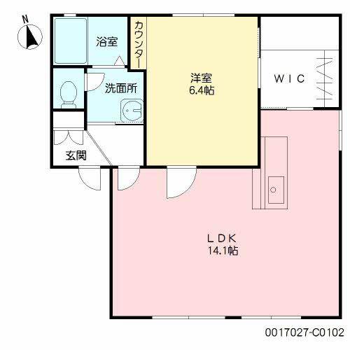 シーサイドアヴェニューC(1LDK/1階)の間取り写真