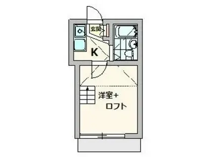 パレス東中野(1K/1階)の間取り写真