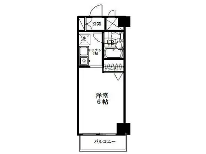 ライフシティ(1K/5階)の間取り写真