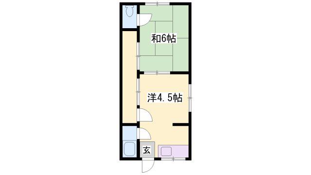 大崎荘(2DK/2階)の間取り写真