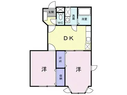 ファイン古庄(2DK/1階)の間取り写真