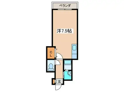 メゾン沼田(ワンルーム/3階)の間取り写真