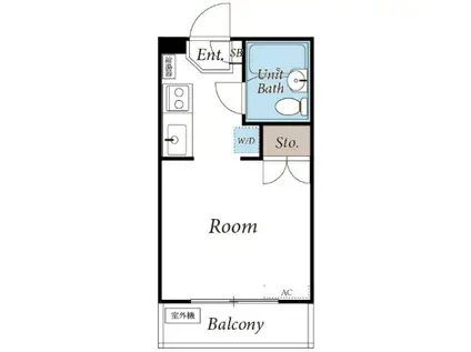 パレクレール白山(ワンルーム/2階)の間取り写真