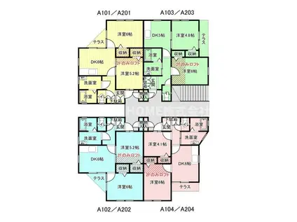 リゼ公文名(2DK/2階)の間取り写真