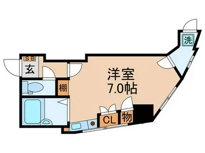 コートサクライ(ワンルーム/4階)の間取り写真