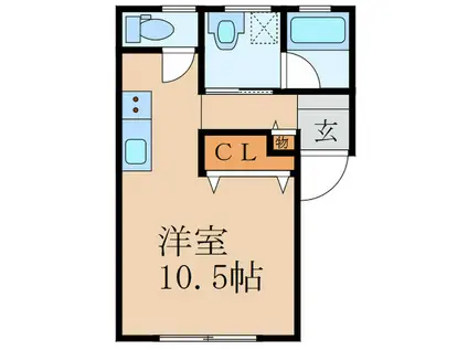 NANO ONE(ワンルーム/1階)の間取り写真