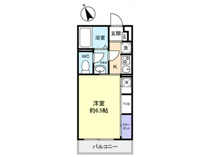 リブリ・ラヴィータ(1K/1階)の間取り写真