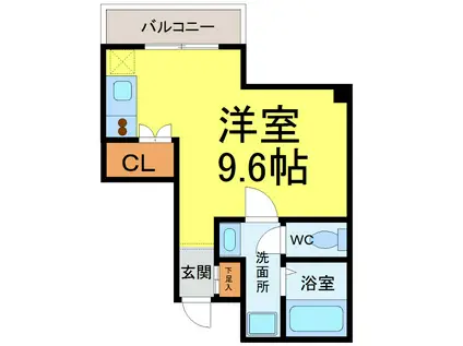 リエス千代田橋(ワンルーム/2階)の間取り写真