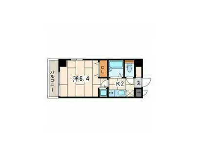 横浜翠葉BUILDINNGL(1K/6階)の間取り写真