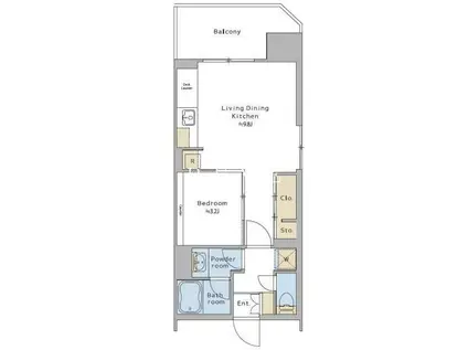 ブリリアイスト浅草橋(1LDK/11階)の間取り写真