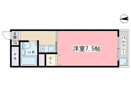 PASSAGE M(1K/3階)の間取り写真