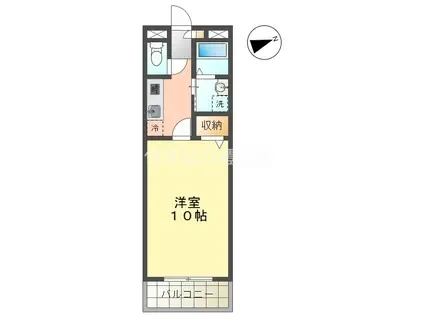 アンプルール フェール MSI(1K/3階)の間取り写真