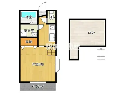 ラピュタ(1K/2階)の間取り写真