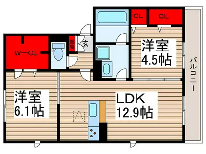 グランドサファイア(2LDK/1階)の間取り写真