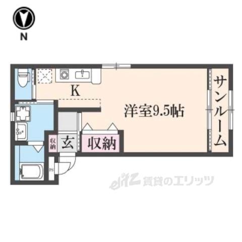 NICE(ワンルーム/1階)の間取り写真