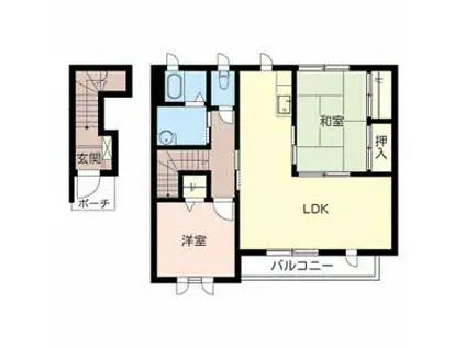 ブランシェ宮崎(2LDK/2階)の間取り写真