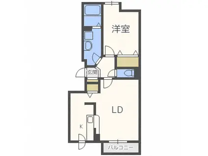 グレースコート(1LDK/3階)の間取り写真