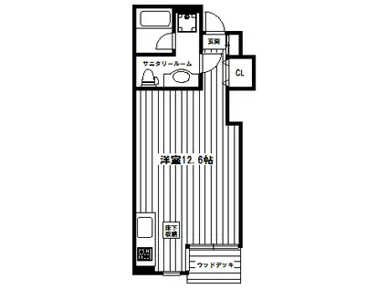ルベール上井草(ワンルーム/1階)の間取り写真