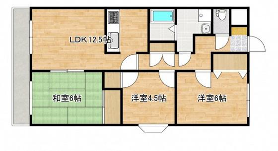 エスポワール洋光台(3LDK/3階)の間取り写真