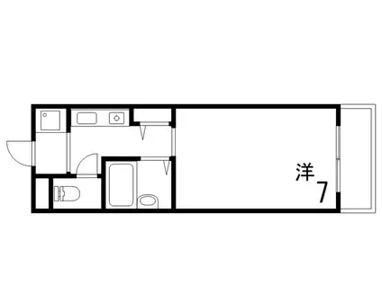 サンビルダー六甲山ノ手(1K/3階)の間取り写真