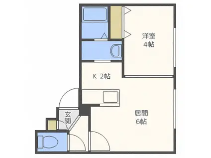アーク琴似2・5(1LDK/4階)の間取り写真