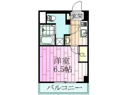 ジェノヴィア南行徳スカイガーデン(1K/3階)の間取り写真